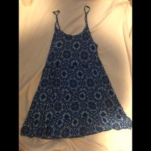 Blue patterned sundress